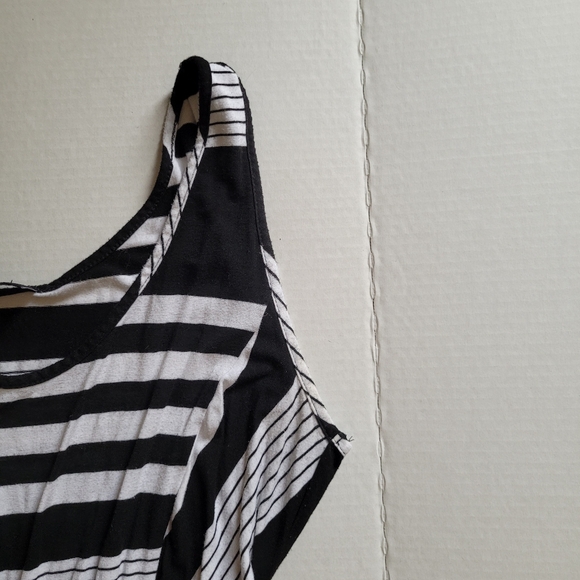 Addition Elle dress black white stripes sleeveless stretchy plus size 1X summer - Picture 8 of 8
